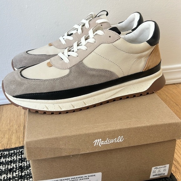 MADEWELL Kickoff Trainer Sneaker In Suede, Wash Nubick Leather New In Box 11.5 - Picture 6 of 13